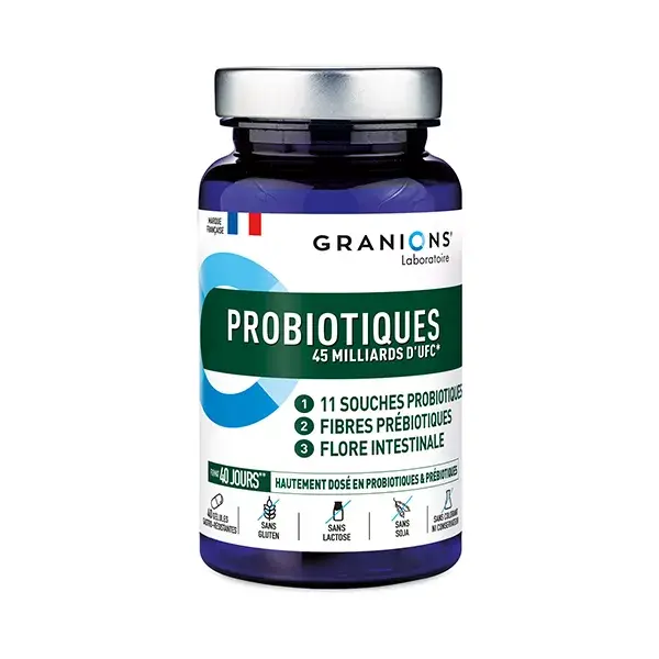 Granions Probióticos para Equilíbrio da Flora Intestinal - 40 Cápsulas
