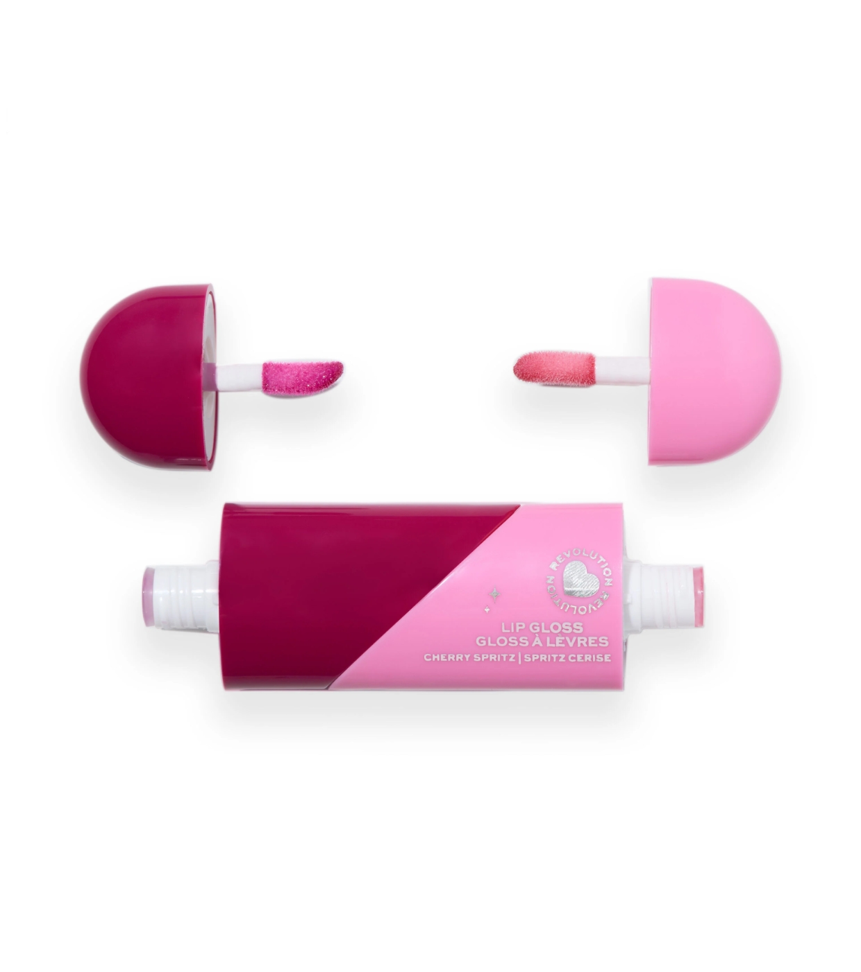 I Heart Revolution - *Midnight Cherry* - Duo de Óleo e Brilho Labial Twist Duo