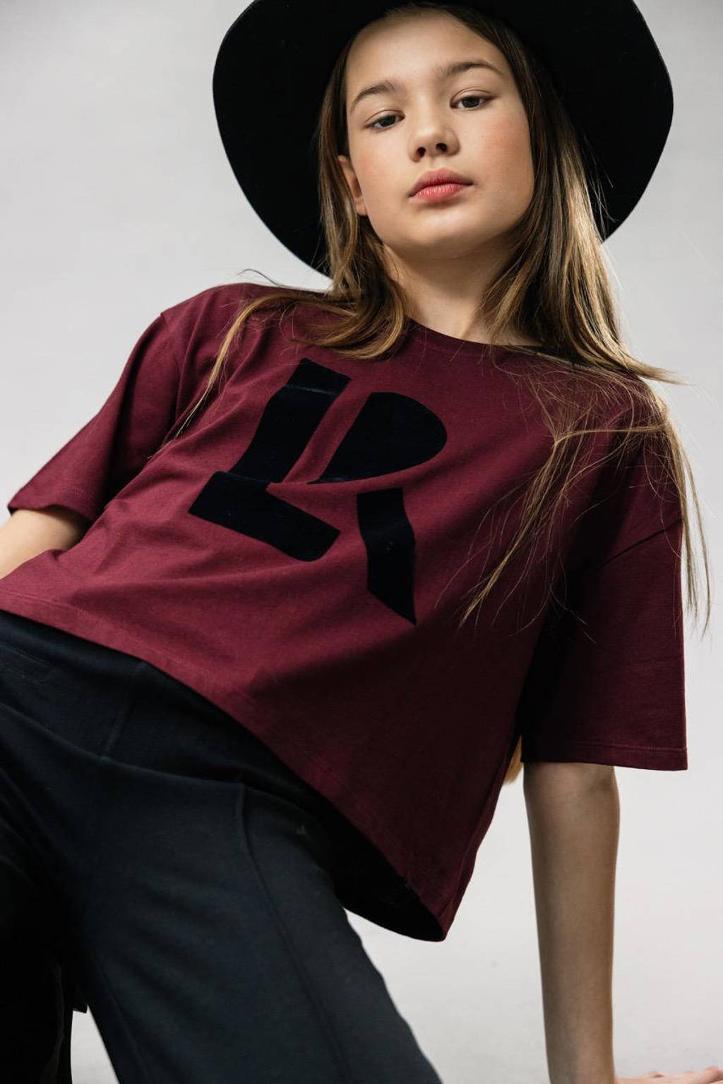 LOOXS T-shirt met printopdruk wijnrood