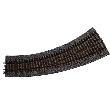 Tillig 86572 Gleisbettung IBW 9° R 543 links hell Spur H0
