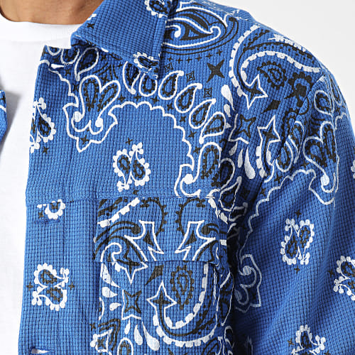 Ensemble Chemise Manches Longues Et Pantalon Jogging Bleu Roi Bandana