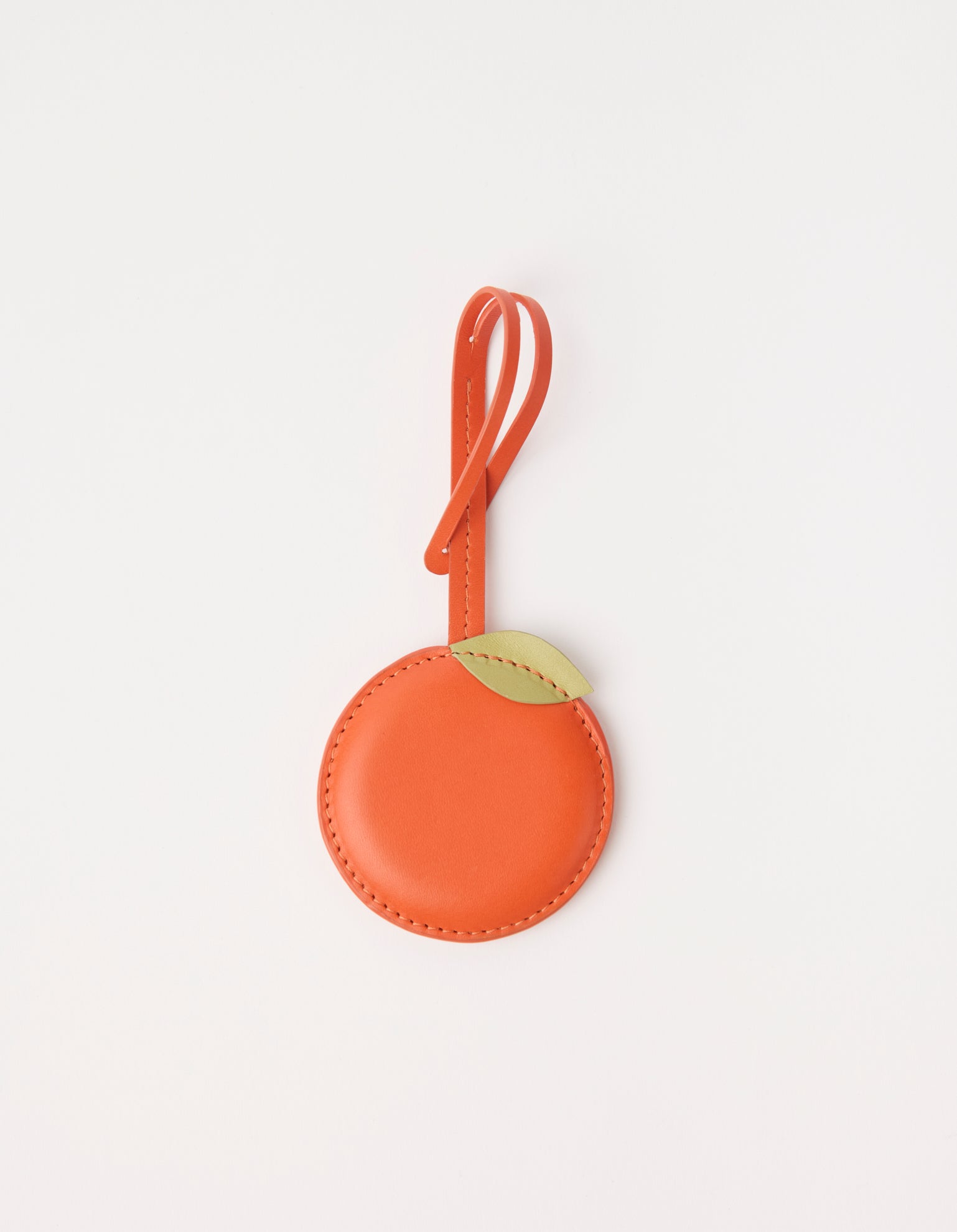 Orange Bag Charm - Tangerine Classic Leather