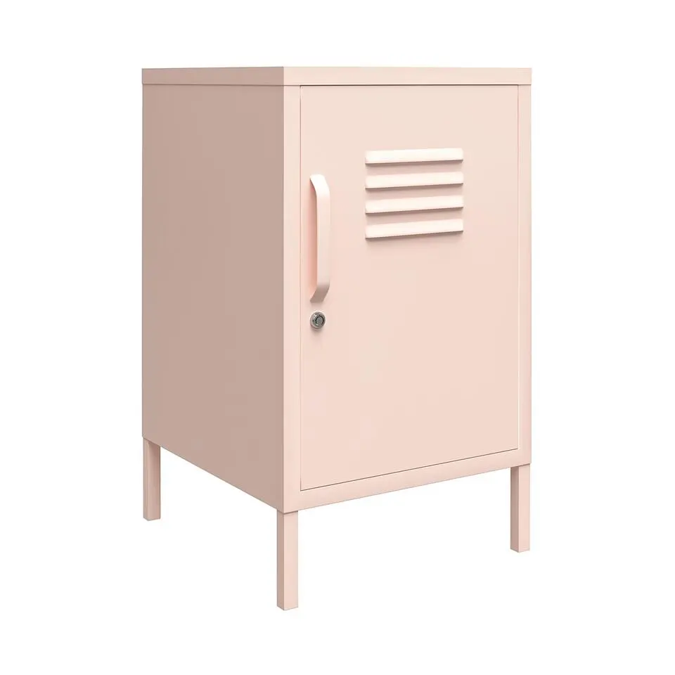 Mission District - Bijzettafel met 1 deur roze metaal