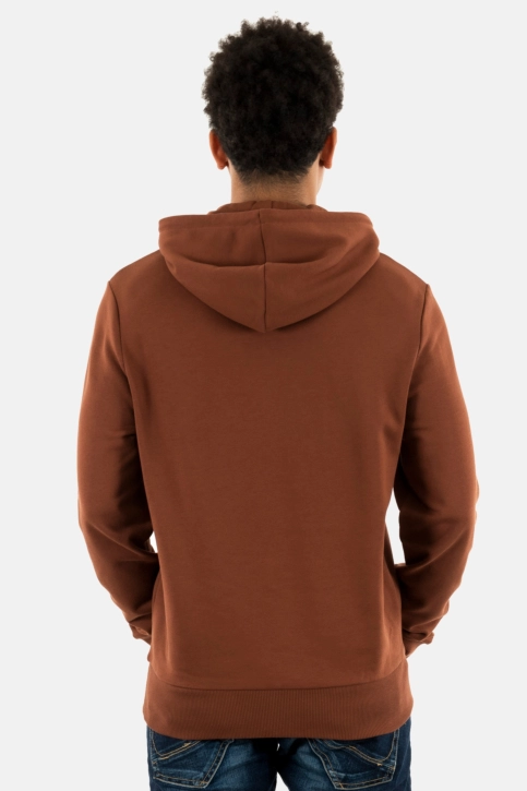 Sweat fred perry tipped hooded sweatshirt w52 whisky brown / porridge m