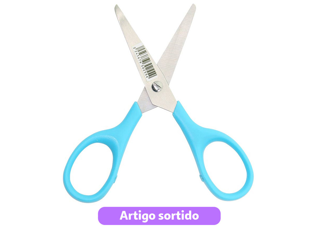 TESOURA POLEGAR 12CM CORES SORTIDAS