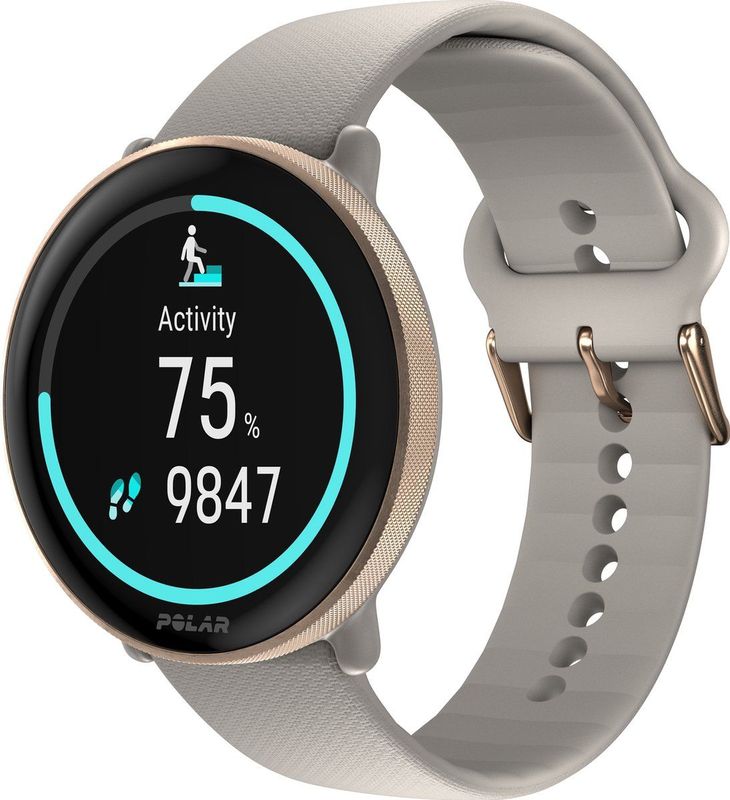 Polar Ignite 3 - Fitness Smartwatch & GPS Activity Tracker - Greige/ Gold - S-L