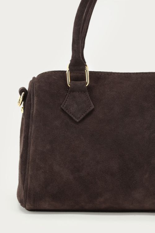 Bruin suède tas