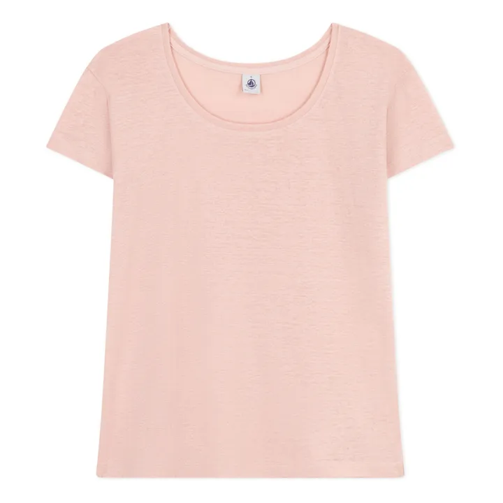 Petit Bateau T-shirt Lin - Collection Femme | Rose poudré
