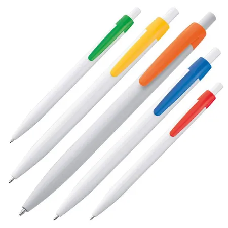 Macma Kugelschreiber, 100 Stück, Clipfarbe je 20 in rot, blau, orange, gelb und grün