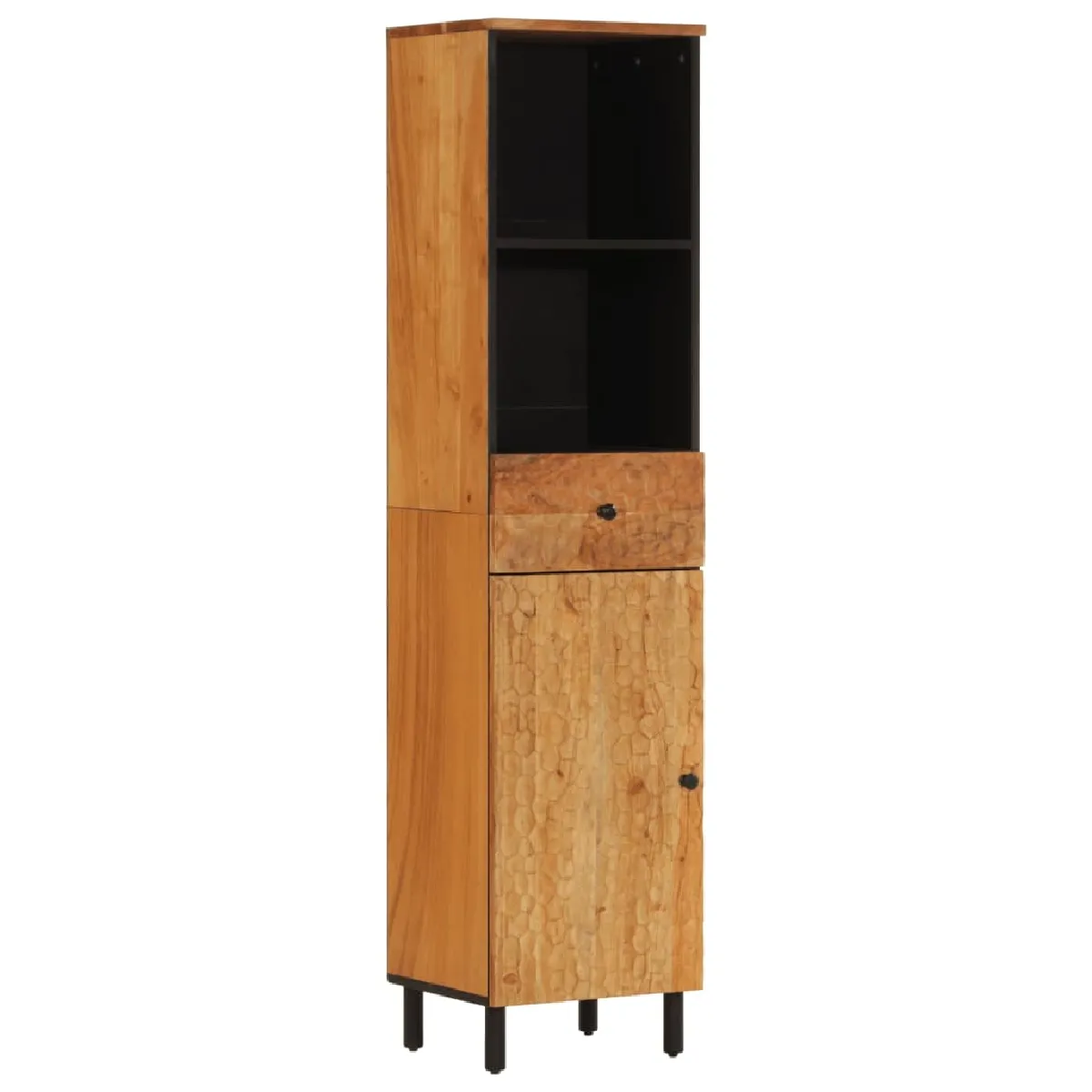 vidaXL Armoire de bain en acacia haute