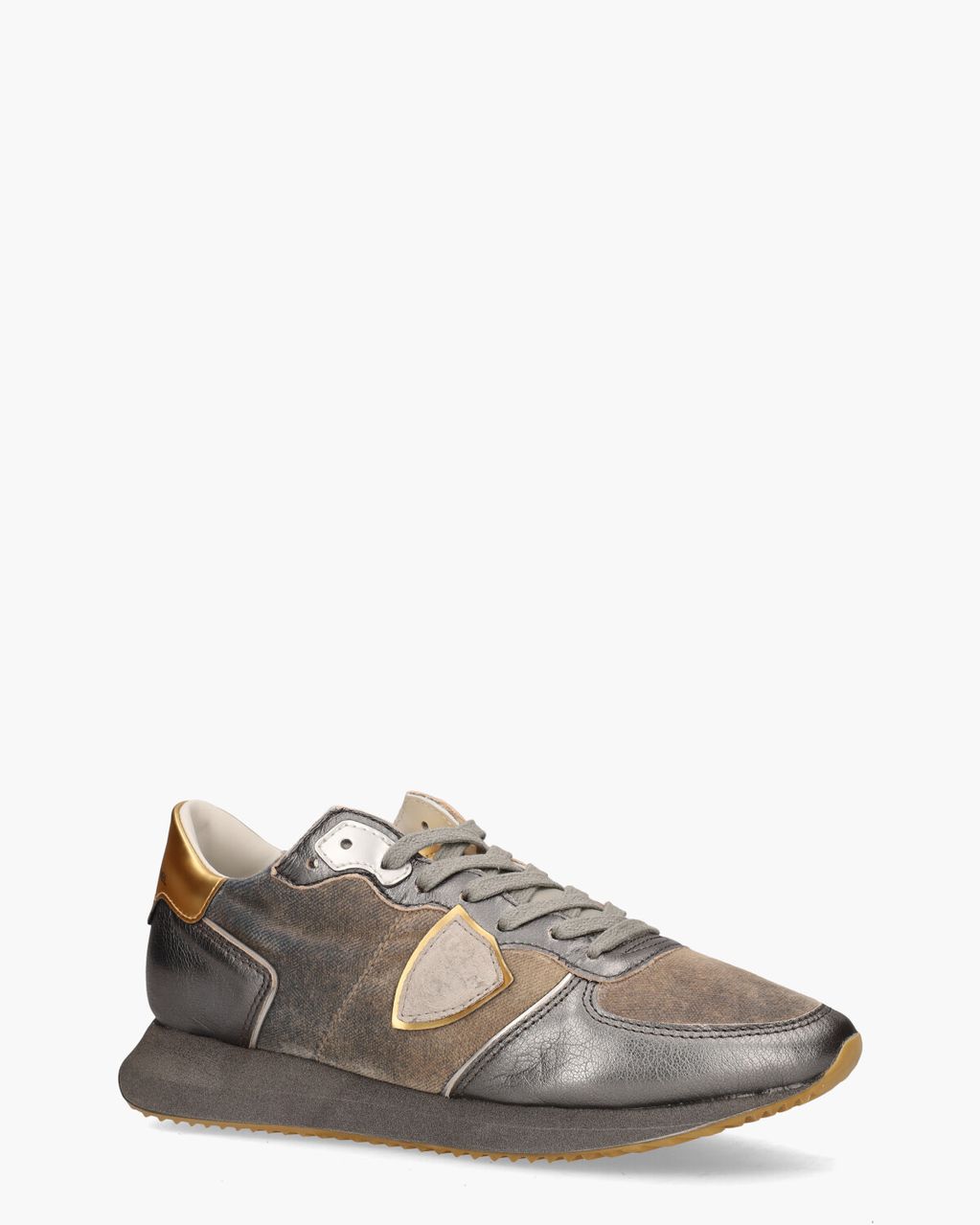 Philippe Model Tropez X Mondial Zilver/Beige Damessneakers