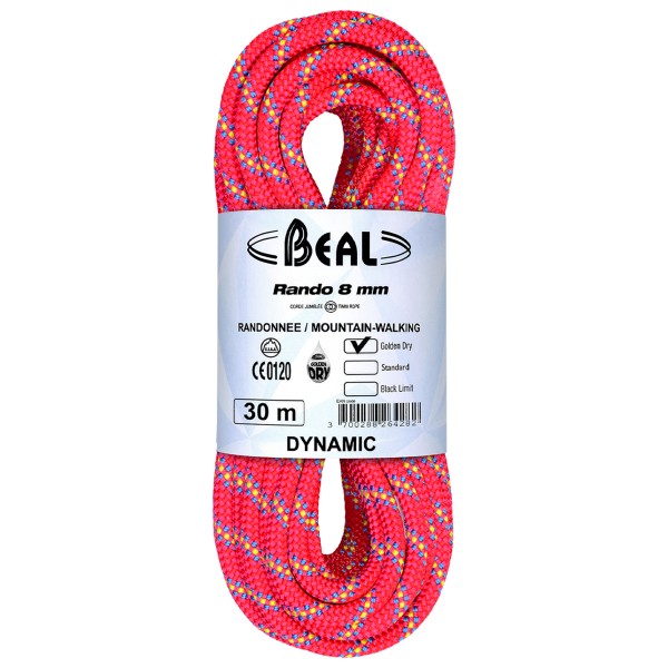 Beal - Rando Golden Dry 8 mm - Corde jumelée