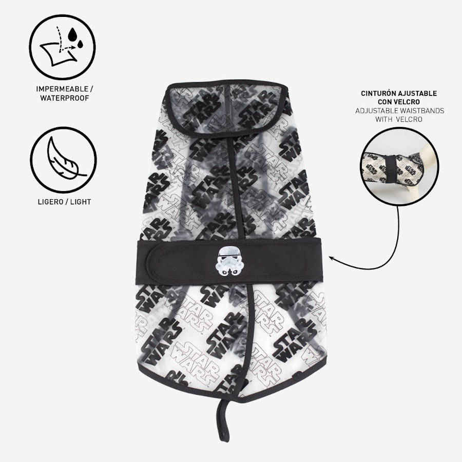 Capa de chuva estampada com Star Wars da Disney para cães