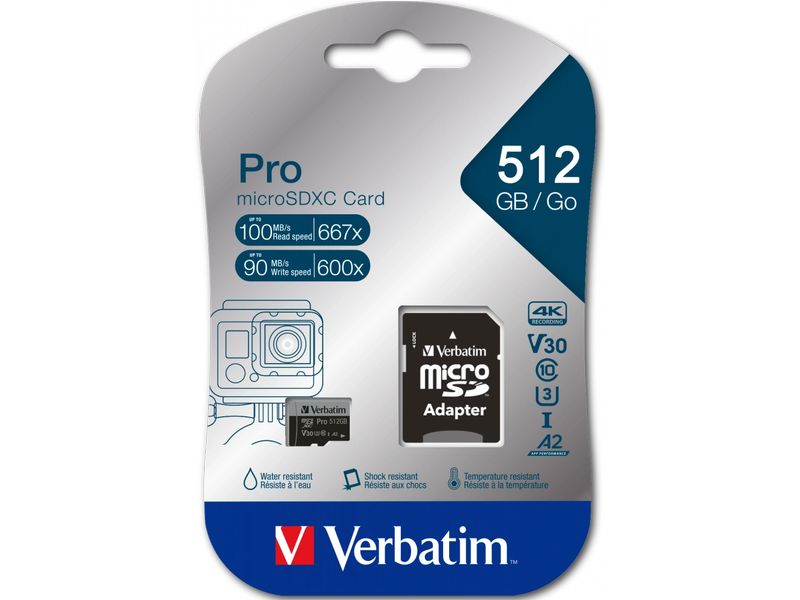 Seagate microSDXC-Karte Pro U3 512 GB 512 GB microSDXC Speicherkarte mit UHS-I, Klasse 10 und A2 App-Performance