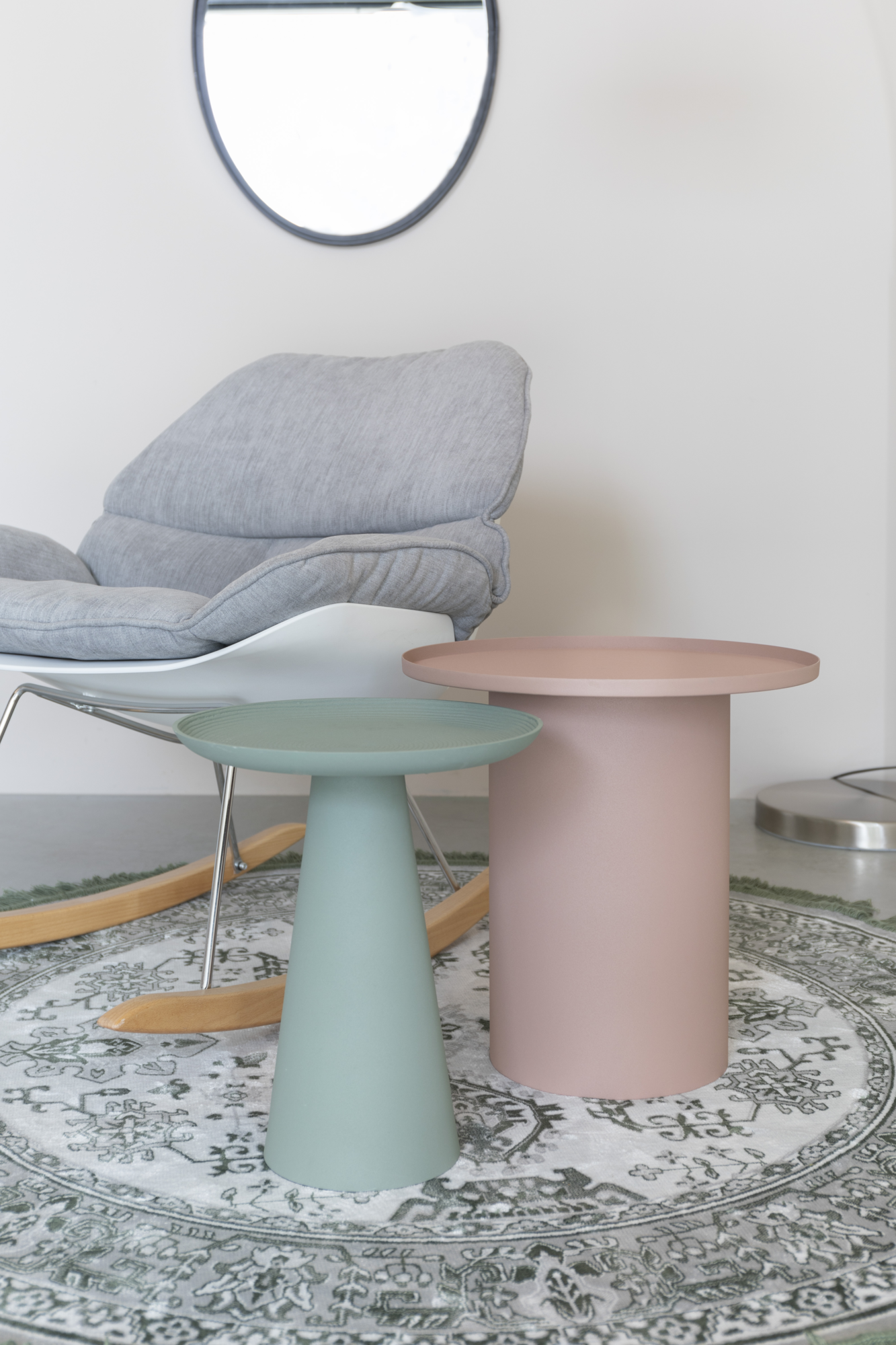 Fauteuil Rocky gebroken wit