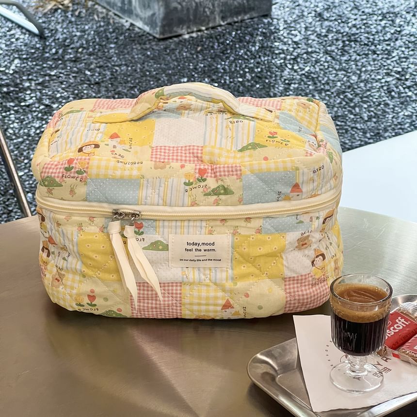 ZenlyHabit - Cartoon Paneel Stoffen Make-up Tas / Etui (Diverse Ontwerpen)