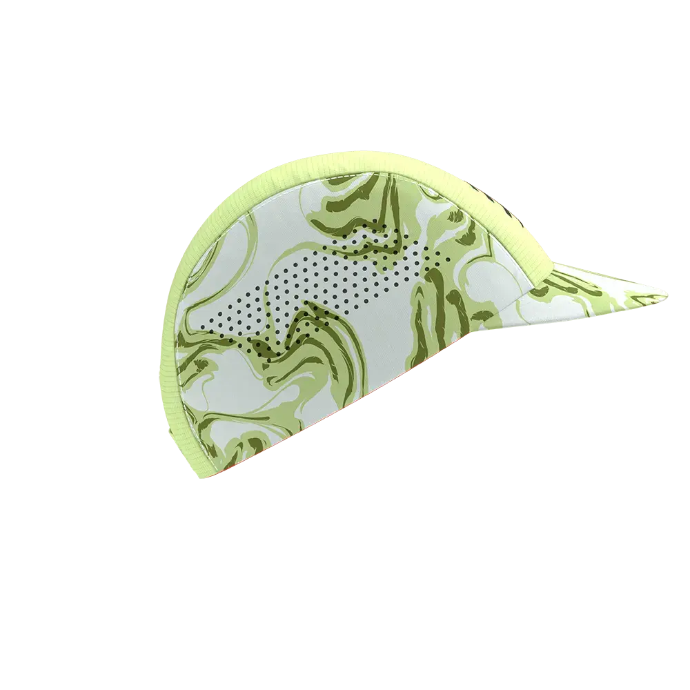 Compressport Pro Racing Pet Groen/Fluo Rood