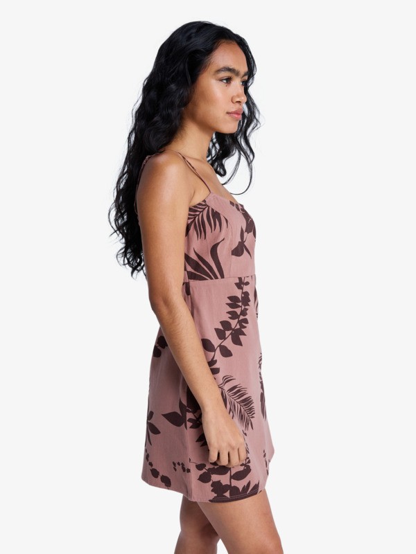 Seaside Memories Robe à bretelles Marron Femme