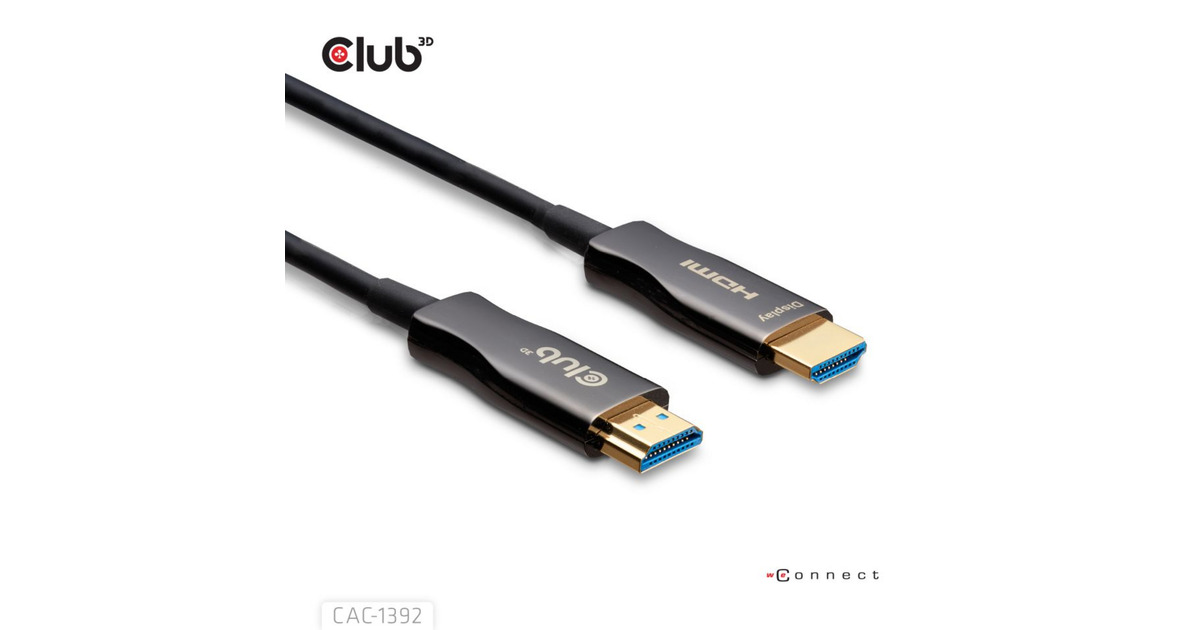 Club 3DHDMI hybride AOC kabel 8K60Hz/4K120Hz 30m  (Zwart)