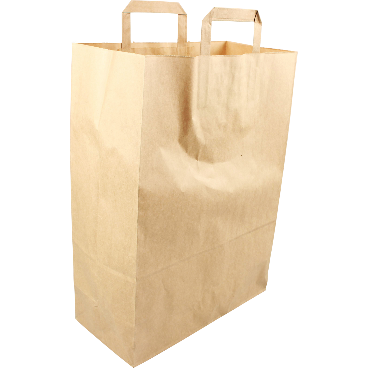 Tas, Papier, platte handgreep, 32x 16x43cm, draagtas, bruin