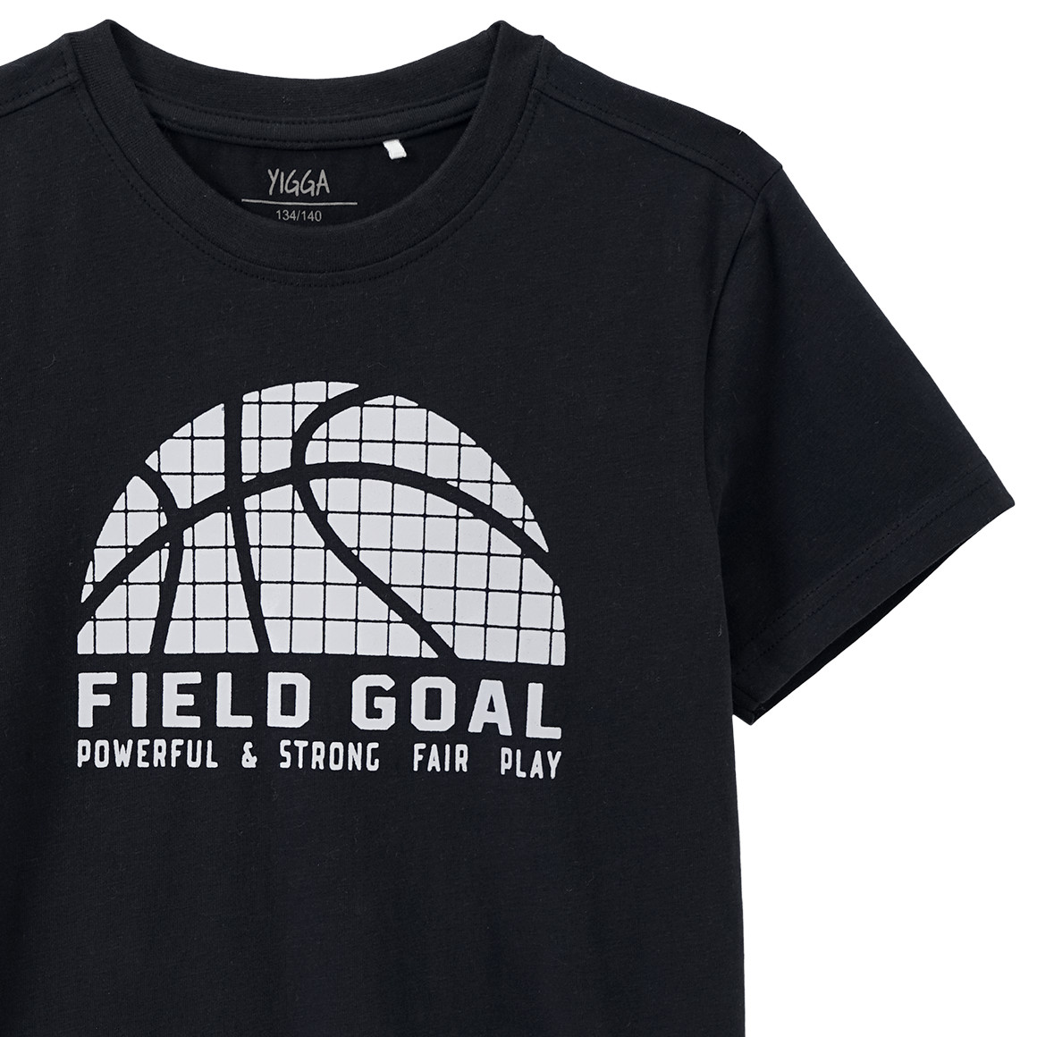Yigga Jungen T-Shirt mit reflektierendem Print dunkelgrau