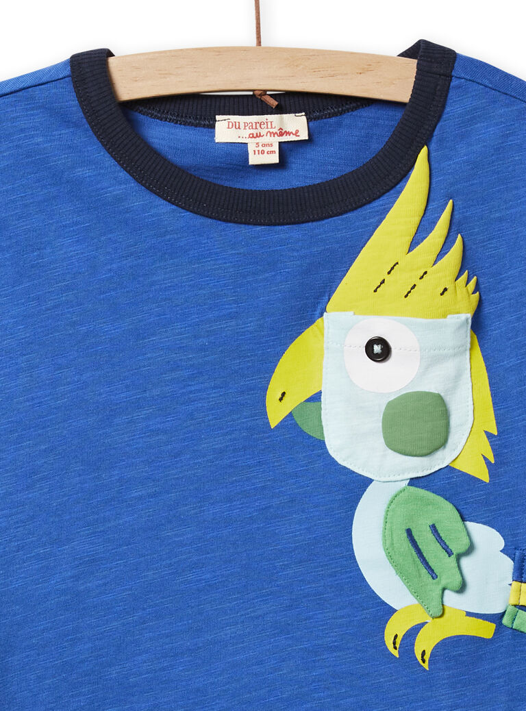 Tee Shirt Manches Courtes Bleu