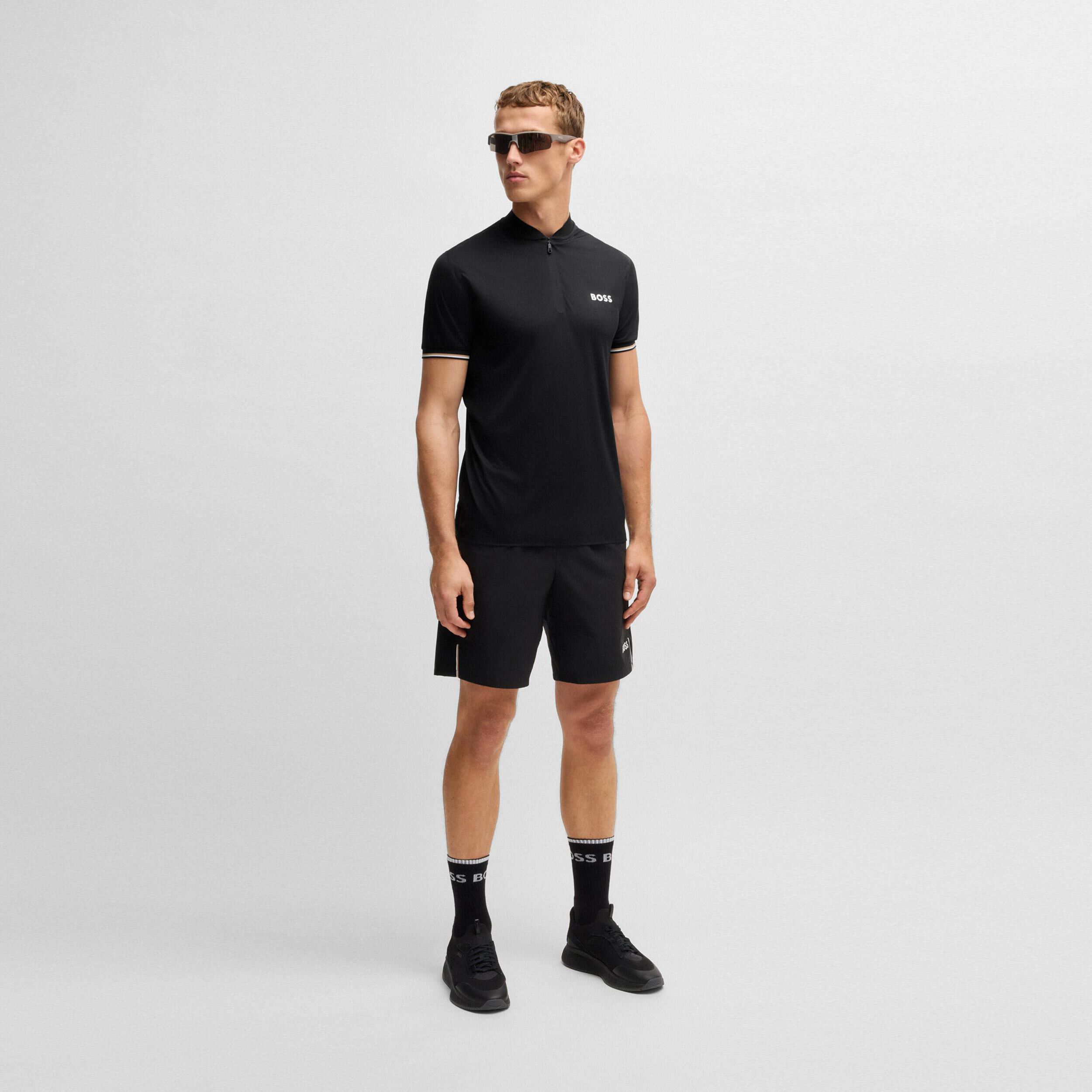 BOSS Pariq TOC Ripstop Polo Hommes - Noir