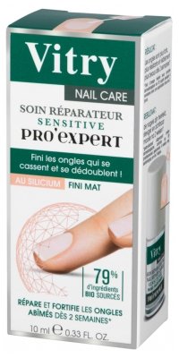 VitryNail Care Soin Réparateur Sensitive Pro'Expert au Silicium Fini Mat 10 ml