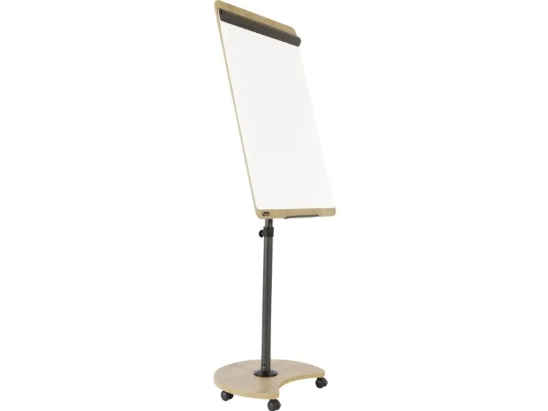 Rocada Flipchart NAT0618 (B x H) 670 mm x 2000 mm Eg, Hvid (RAL 9003), Stål kan viskes ren, kan skrives på, højden kan indstilles, Inkl. holder, magnetisk