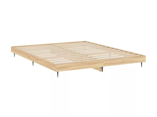 Cadre de lit chêne sonoma 150x200 cm bois d'ingénierie