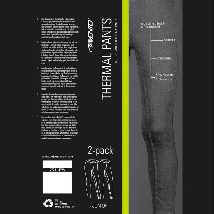 Avento Thermal Pants Junior (2-pack)