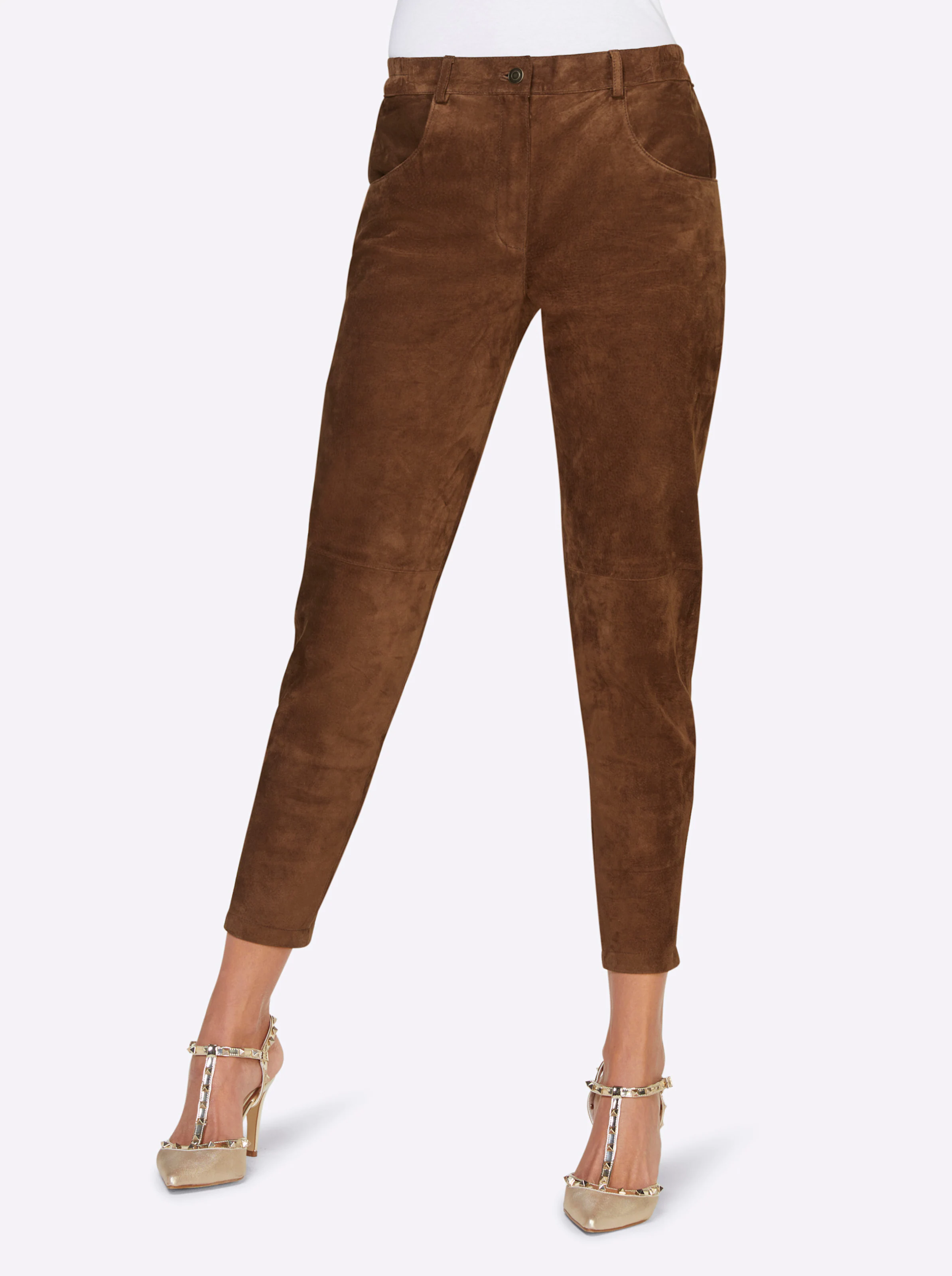 heine Lederhose in cognac