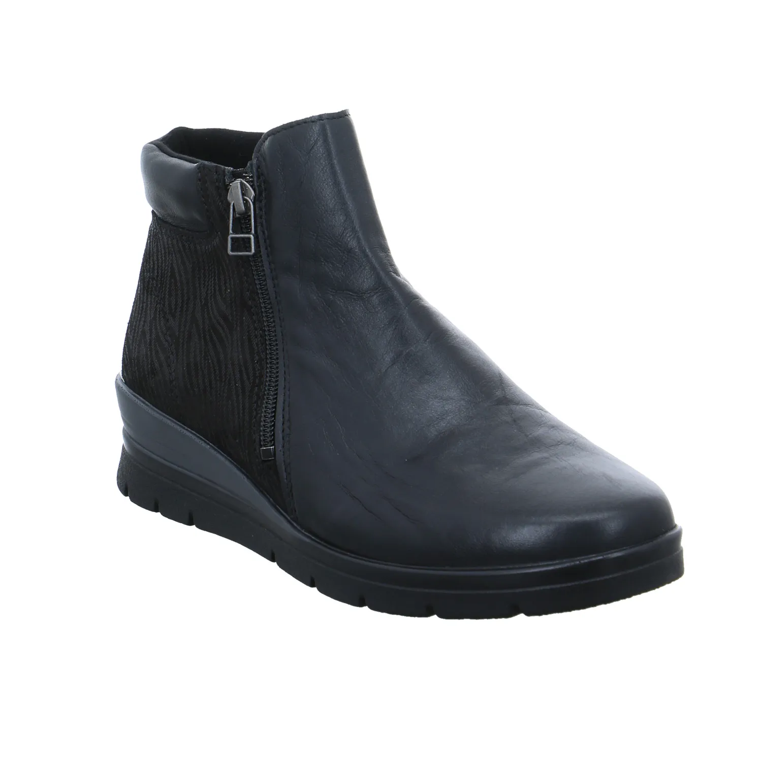 VAN DER LAAN Comfort-Stiefelette Schwarz Leder  mit 2RV