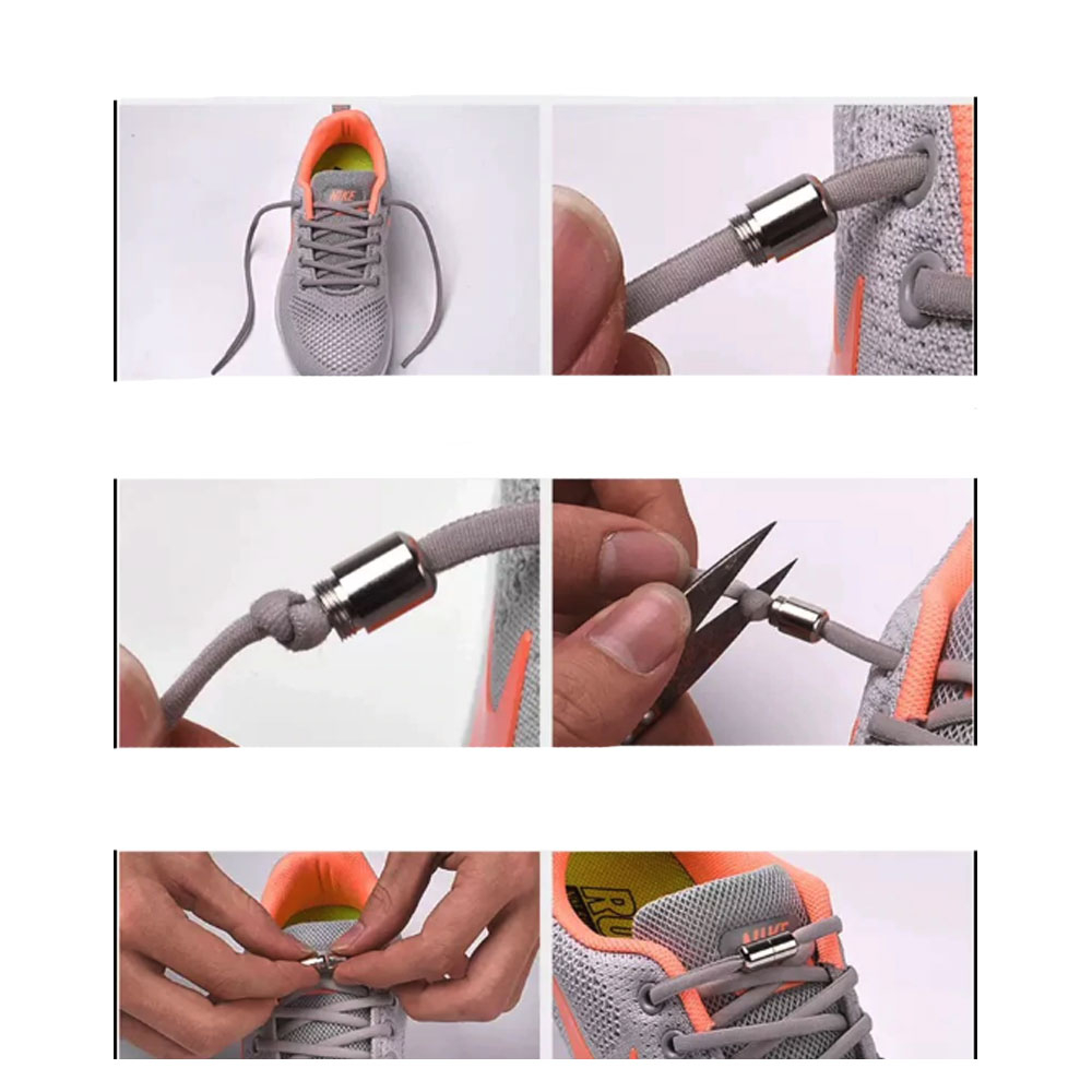 (1 Paar) 110cm Elastische Schnürsenkel ohne Binden Halbkreis Schuhbändel   Verschluss - Grün
