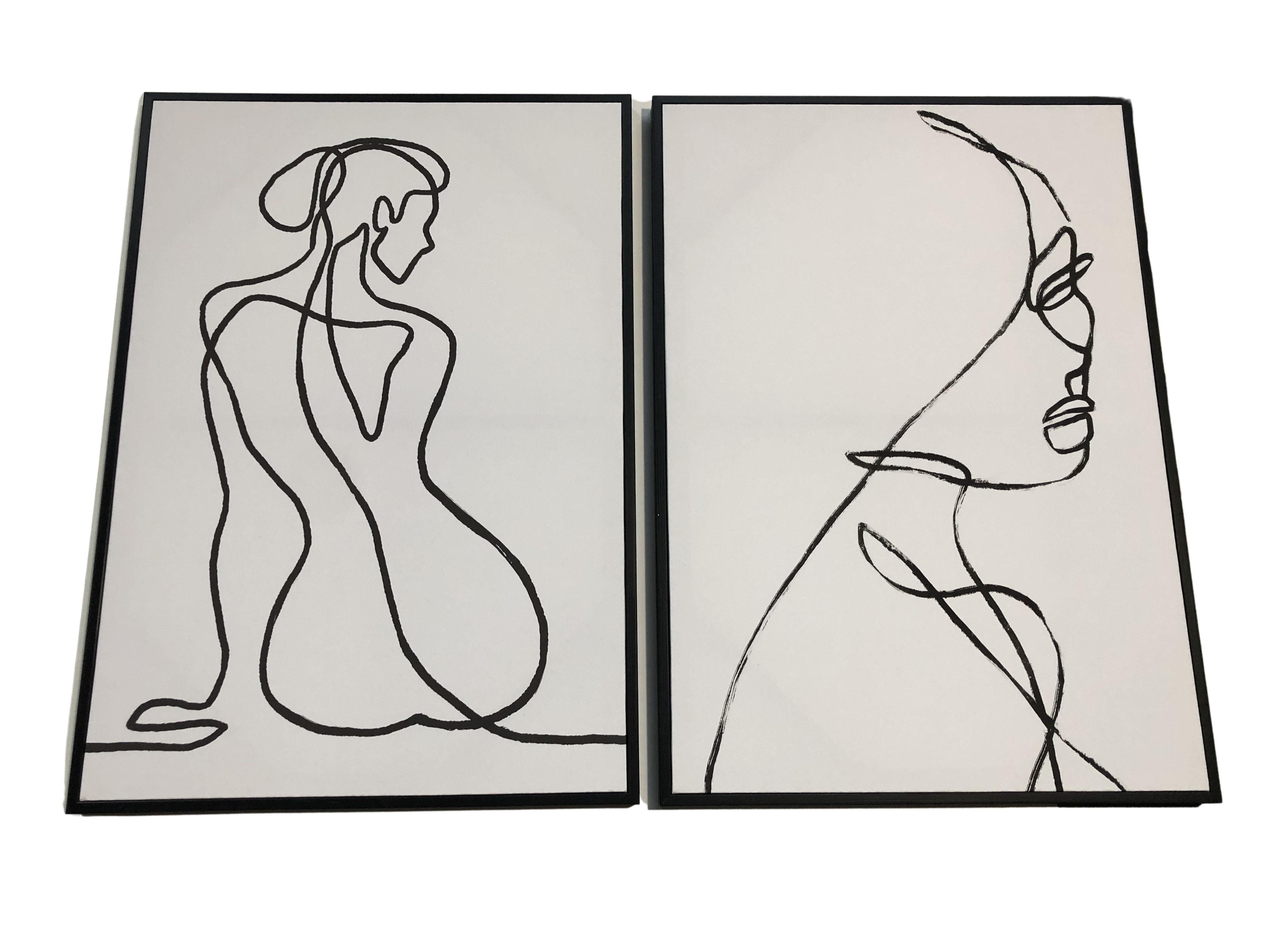 TABLEAU ESQUISSE CADRE D.48X68CM