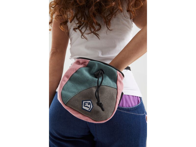 E9 Chalk Bag Dropz Braun/Grün Chalk-Tasche