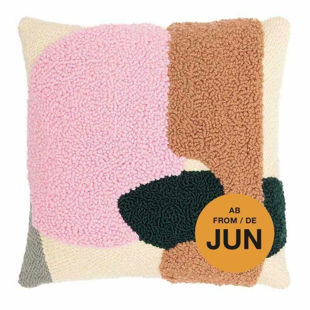 Kit punch needle - coussin rose