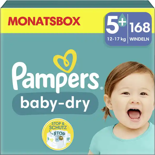 Baby Dry Windeln Gr.5+ (12-17kg) Monatsbox