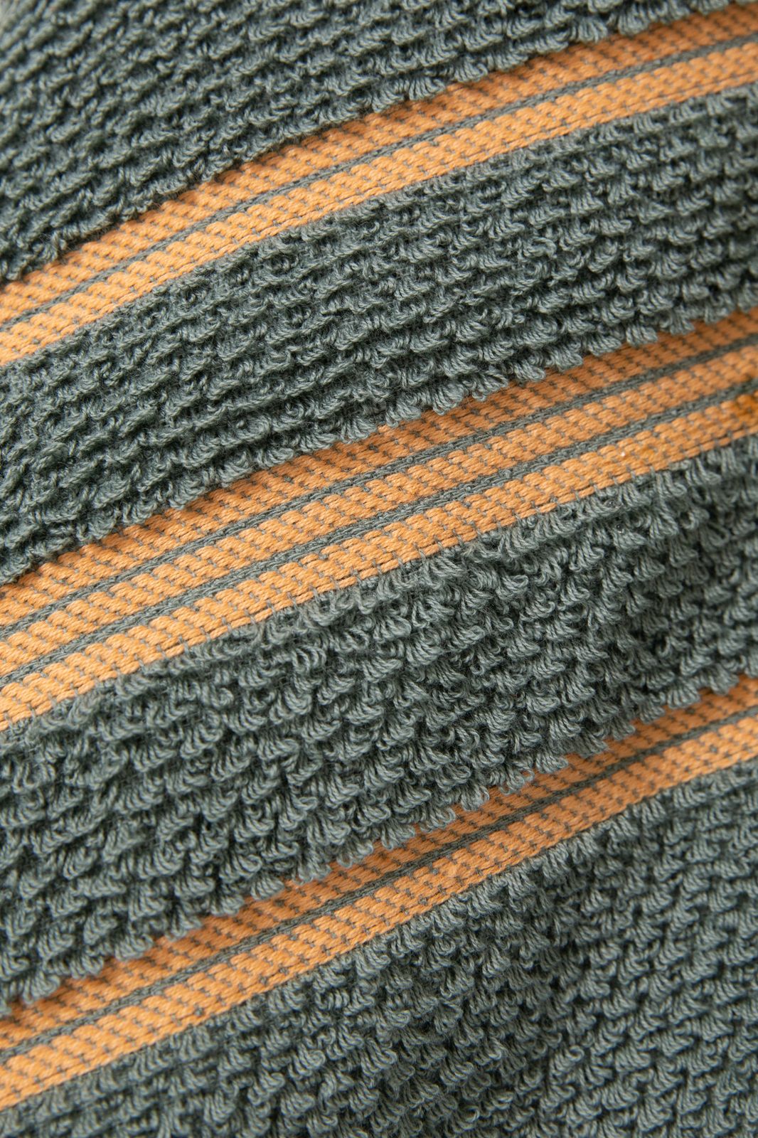Groen gestreepte theedoek en handdoek terry