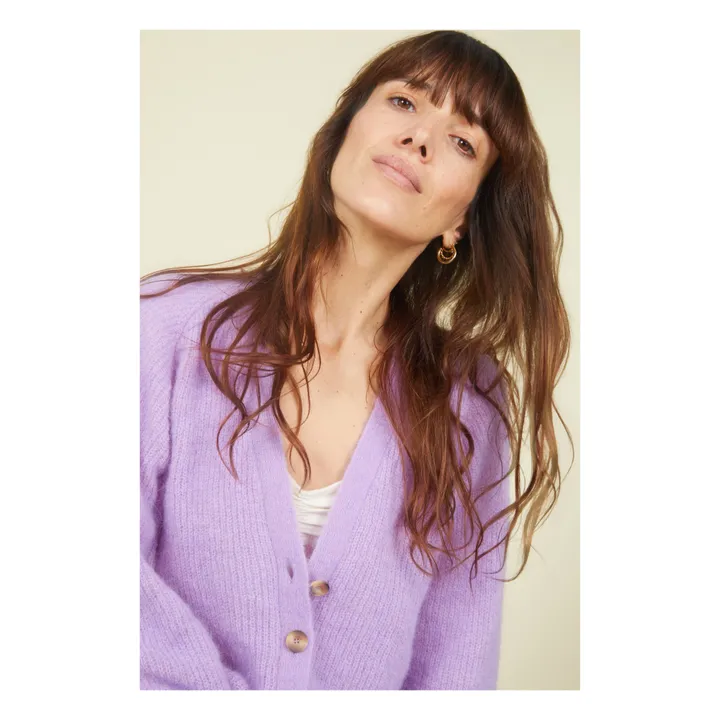 SMALLABLE BASICS Cardigan Femme Alpaga | Lilas