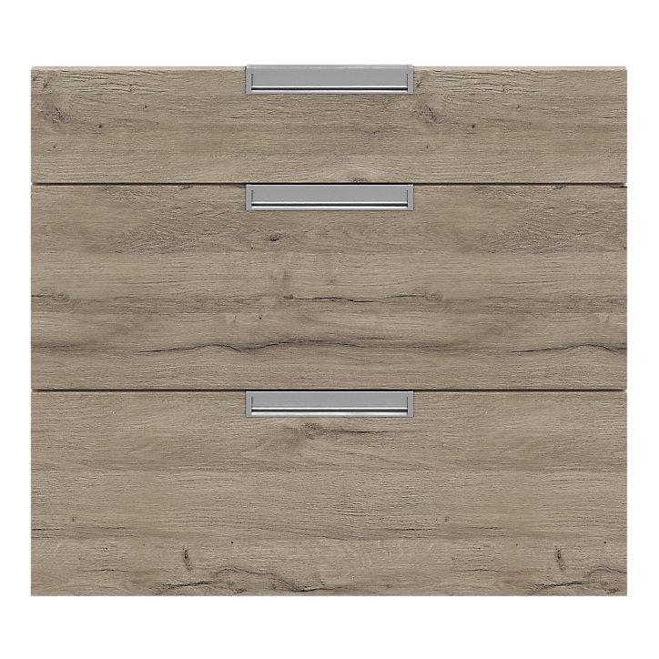 Façade de cuisine 1 tiroir et 2 casseroliers Pachira décor bois clair l. 80 cm x H. 72 cm GoodHome