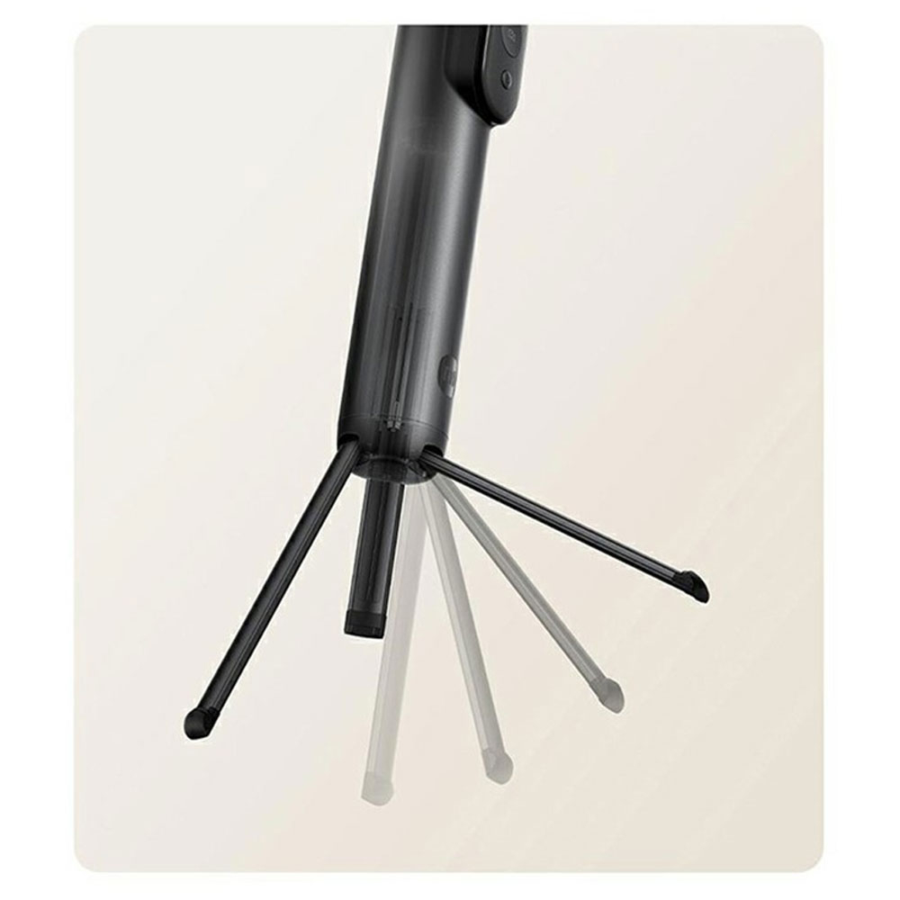 (52cm) 360° Grad Selfie Stick Tripod Dreibein Stativ Halterung mit Bluetooth Fernauslöser für Smartphone - Beige