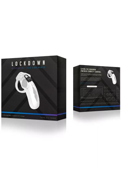Lockdown Chastity Cage Clear Large Kyskhetsbur