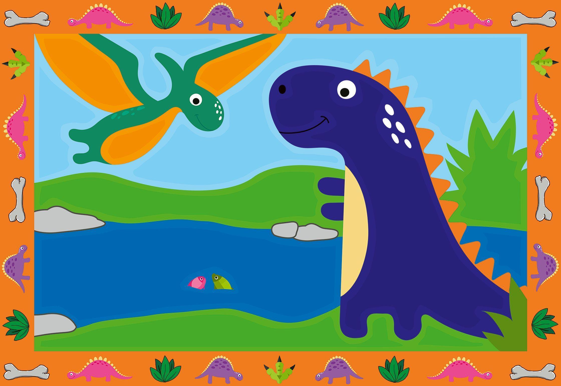 Mal-Set MALEN NACH ZAHLEN - LAND DER DINOSAURIER