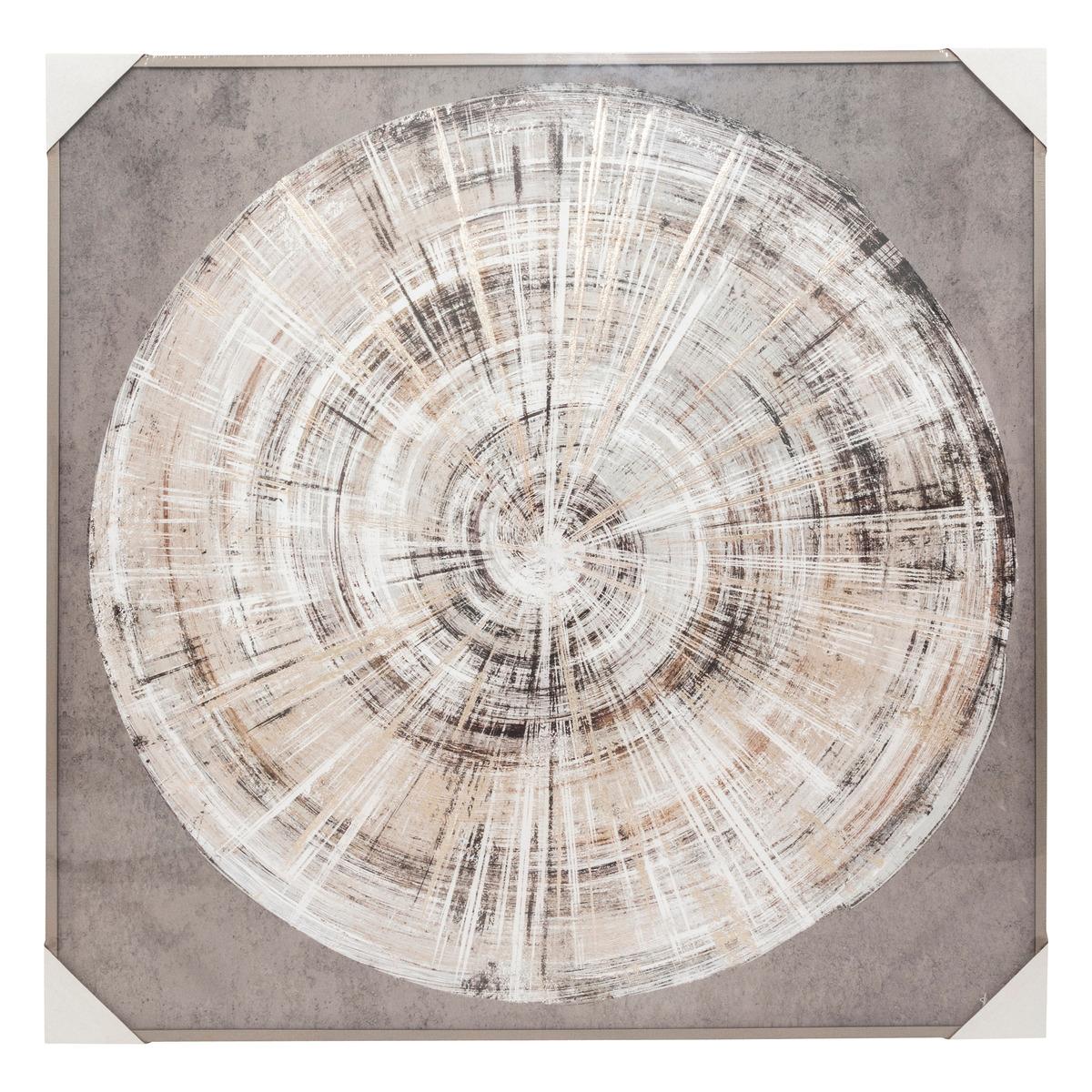 TOILE IMPRIMEE ENCADREE IZZIE EFFET ALU D.100X100CM
