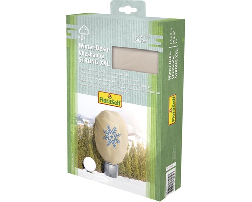 Winterdecoratiekap FloraSelf Protect XXL 2x1,4 m beige