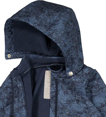 Wheat Softshelljakke m. Fleece - Henning - Navy Linoleum
