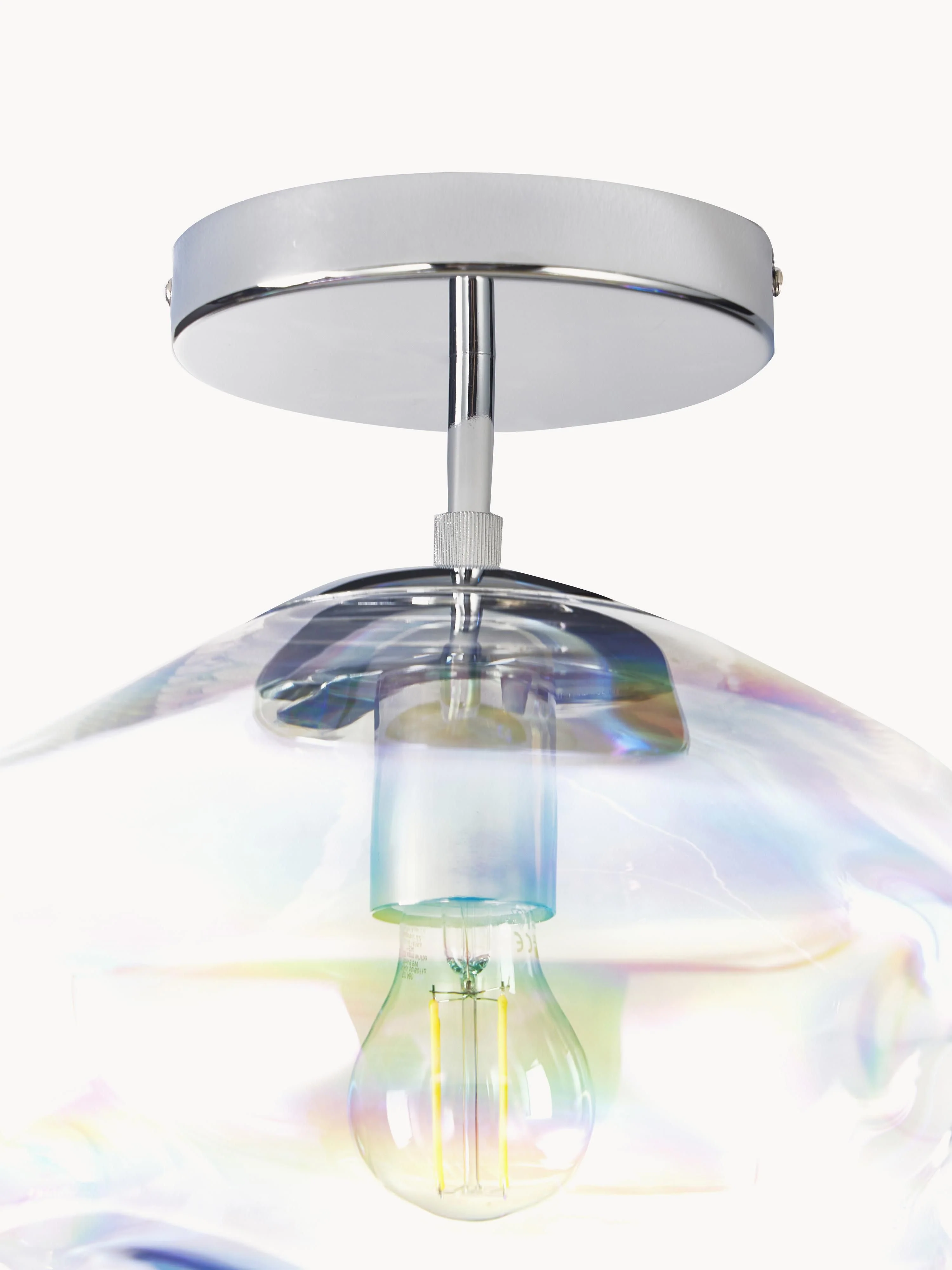 Plafondlamp Amora van iriserend glas