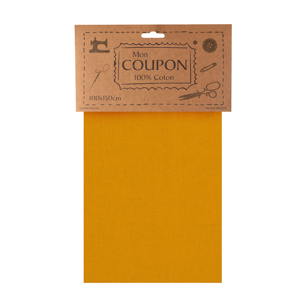 Coupon tissu NINA ocre 100x150cm