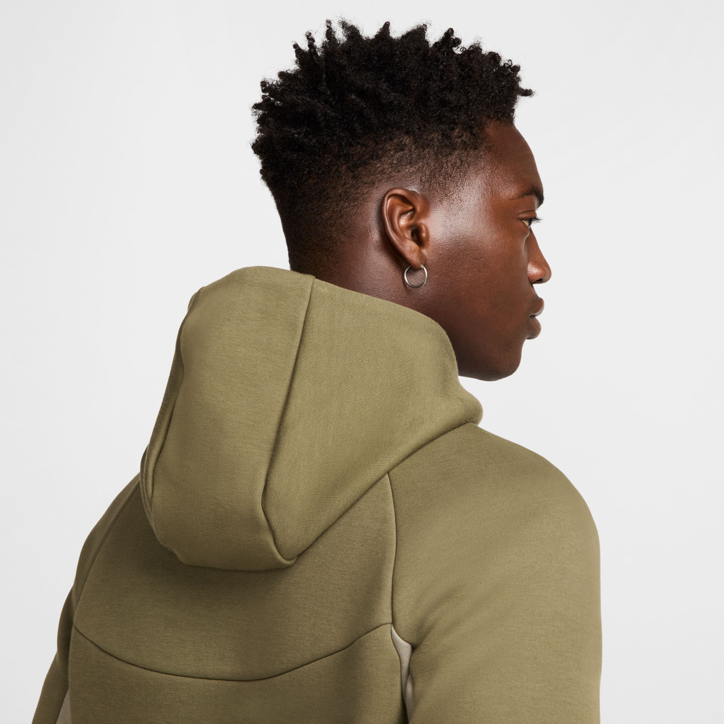 Nike Tech Fleece Sportswear Vest Olijfgroen Grijs Zwart